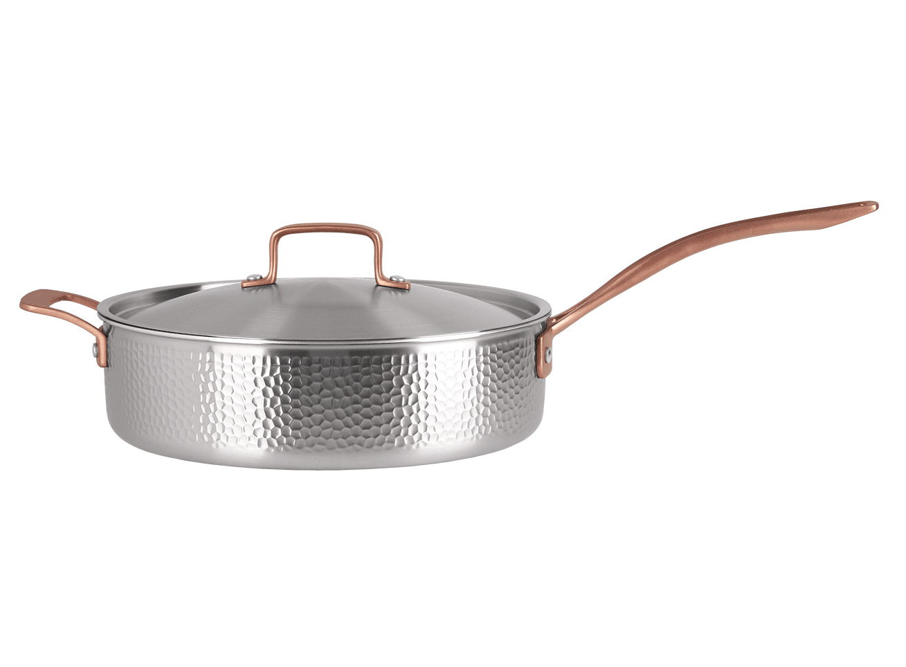 Pepper traktørpande med låg 28 cm - 100 % rustfrit stål med satinfinish