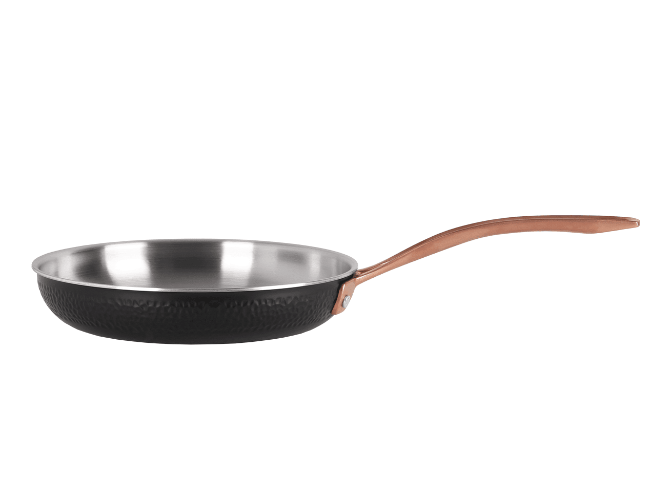 Pepper stegepande 24 cm sort - 100 % rustfrit stål med satinfinish