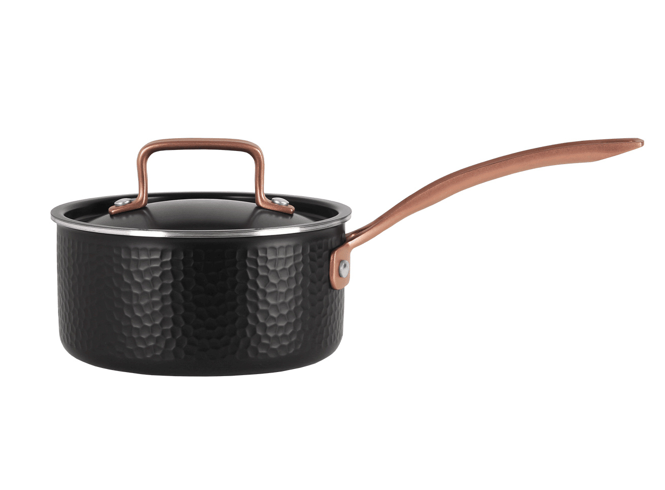 Pepper kasserolle med låg 16 cm / 1,6 liter - Sort - 100 % rustfrit stål med satinfinish