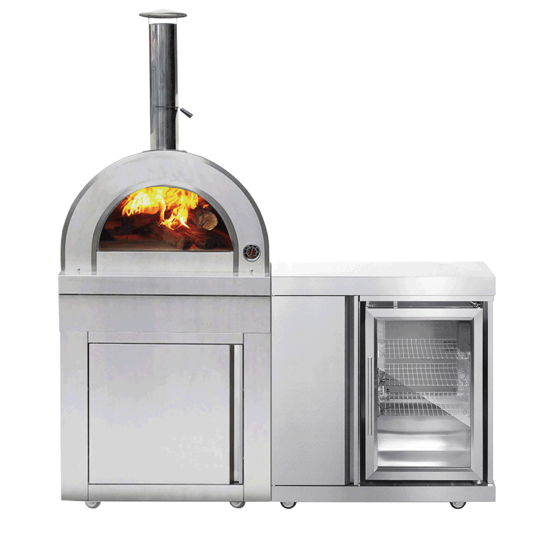 Stainless Collection - Fritstående udekøkken - Baltimore (Rustfri)