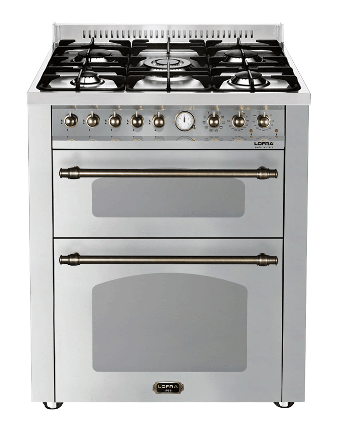 Dolce Vita - Gaskomfur 70 cm (2 ovne) (Rustfri/Bronze)