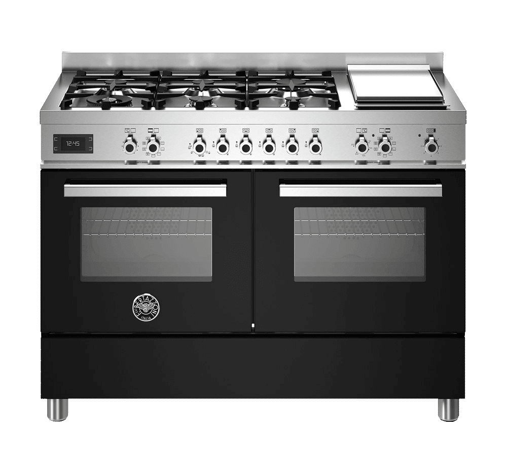 Professional - Gaskomfur 120 cm (2 ovne) (Sort)