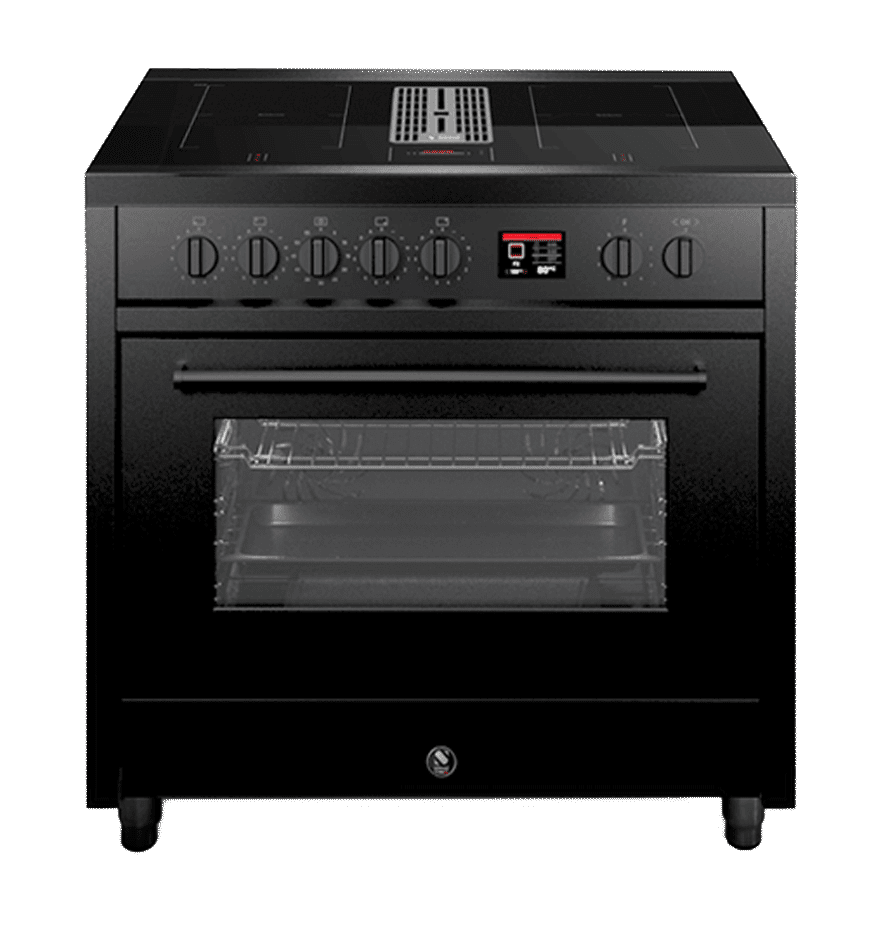 Enfasi Mistral - Induktionskomfur med downdraft-emhætte (All Black)