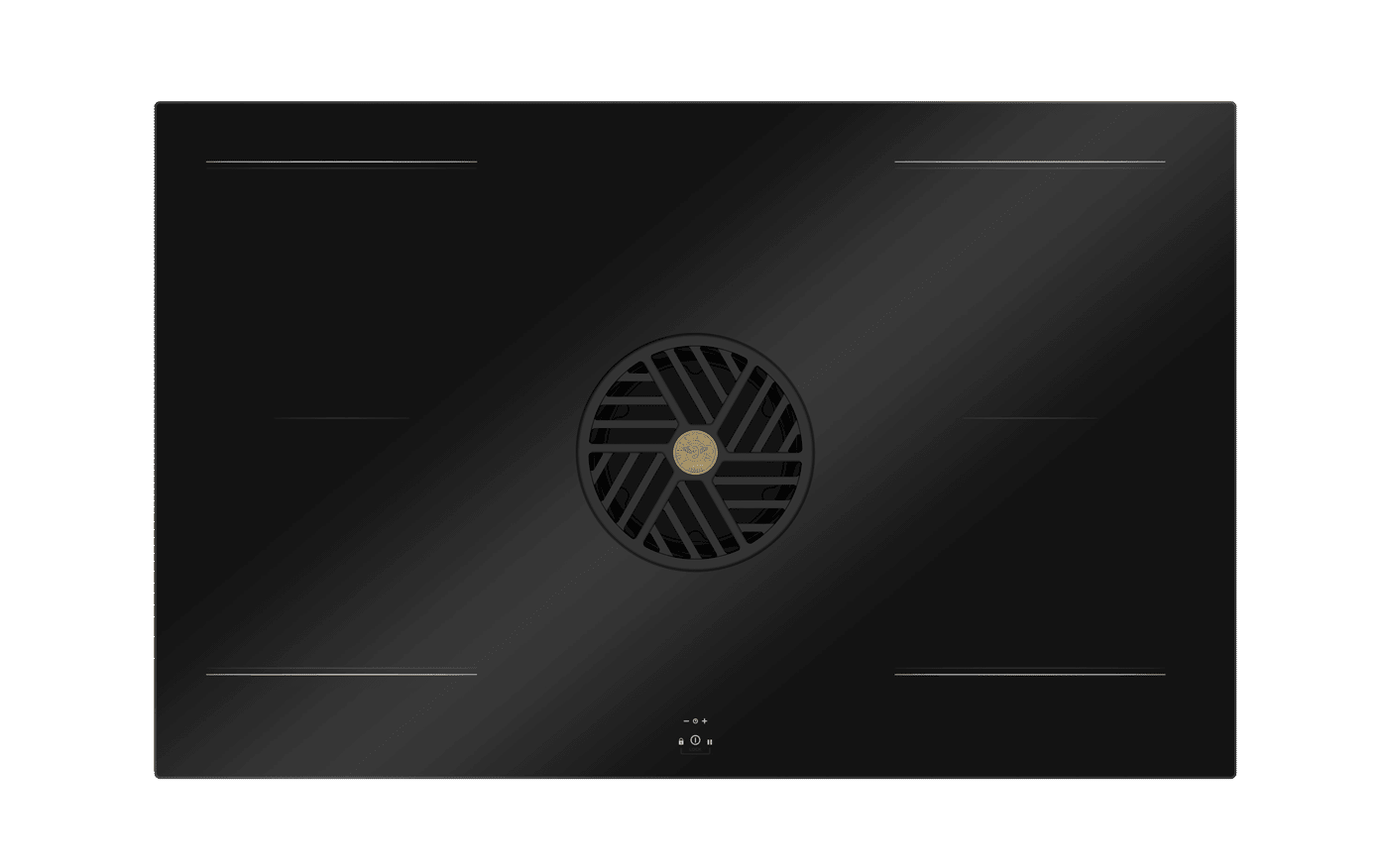 Modern - 80 cm induktionskogeplade med emhætte