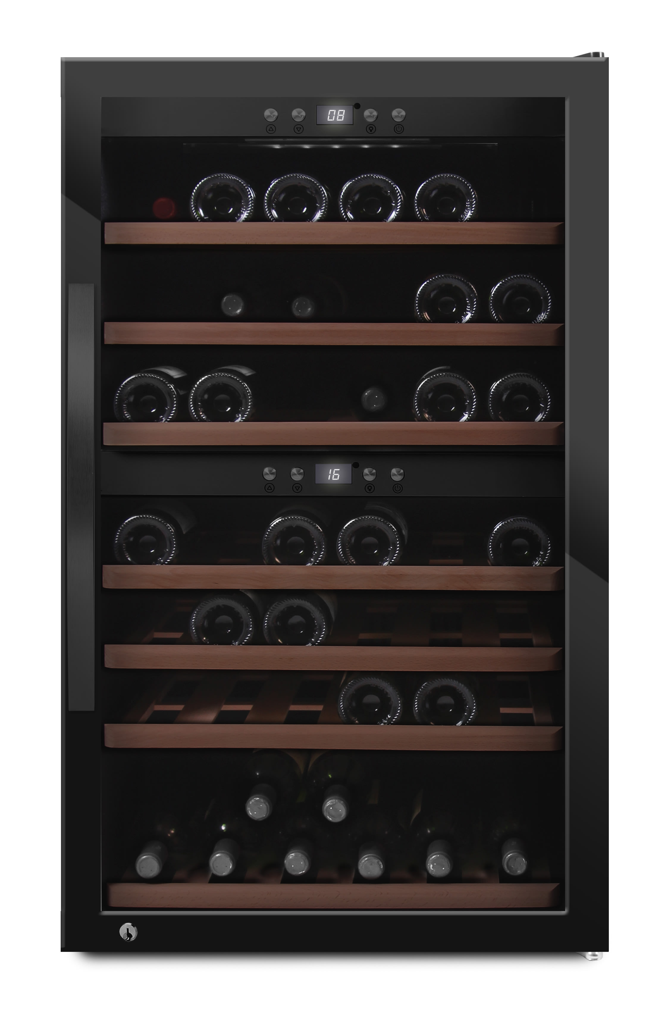 (Outlet) - Fristående vinkyl - WineExpert 66 Fullglass Black