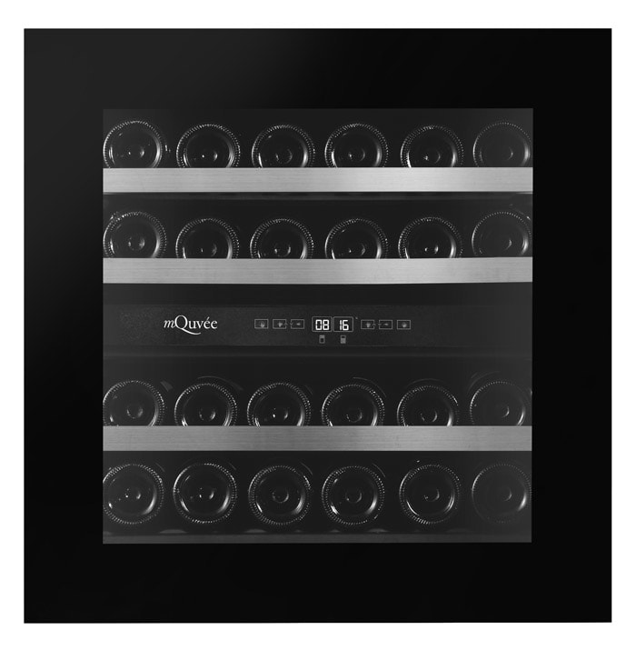 (Outlet) - Integrerbar vinkyl - WineKeeper Exclusive 25D Fullglass Black Push/Pull