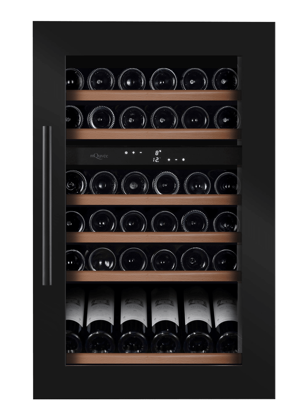 (Outlet) - Integrérbart vinkøleskab - WineKeeper 49D Fullglass Black