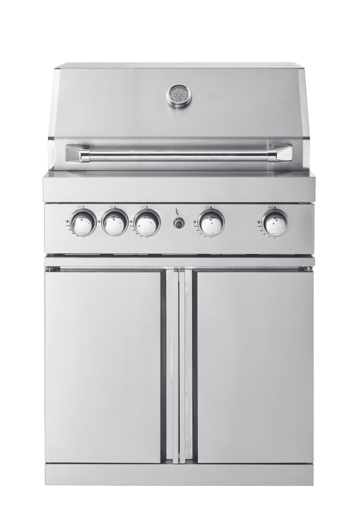 Stainless Collection - Vapaasti seisova kaasugrilli ja 4 poltinta, infrapunalämmitin