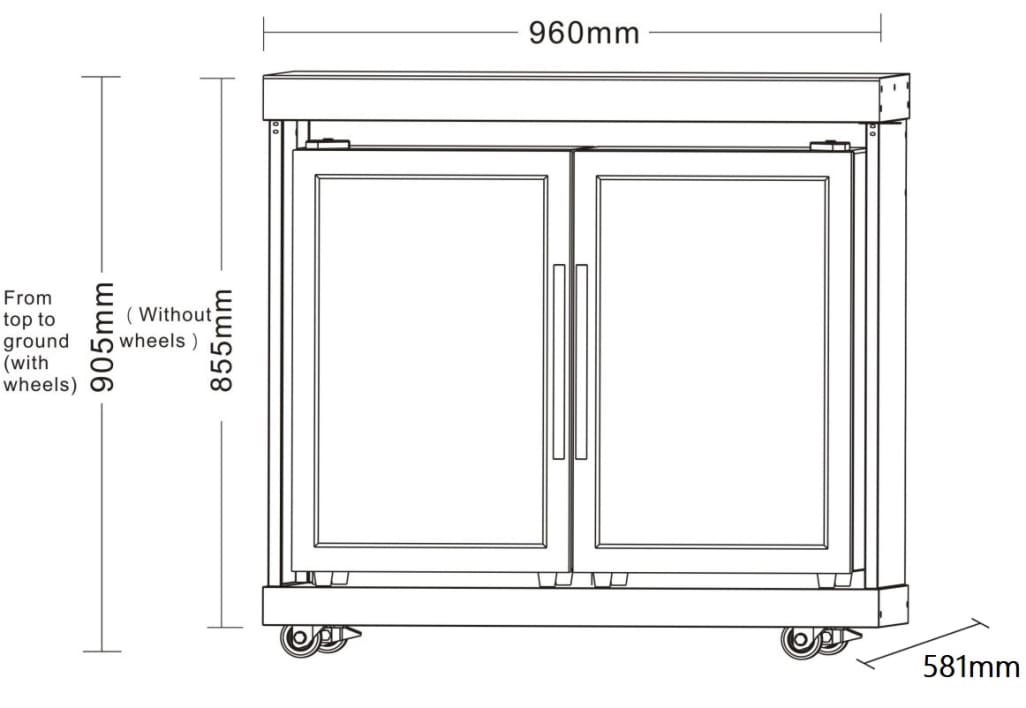 Stainless Collection - Module réfrigérateur double porte