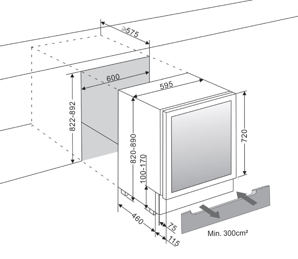 Unterbau-Weinkühlschrank - WineCave 60D Modern  