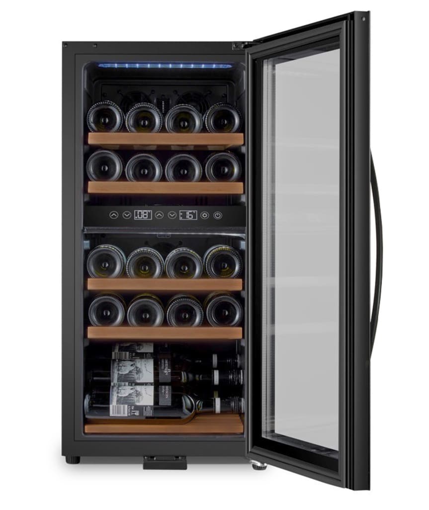 Freistehender Weinkühlschrank - WineExpert 24 Fullglass Black 