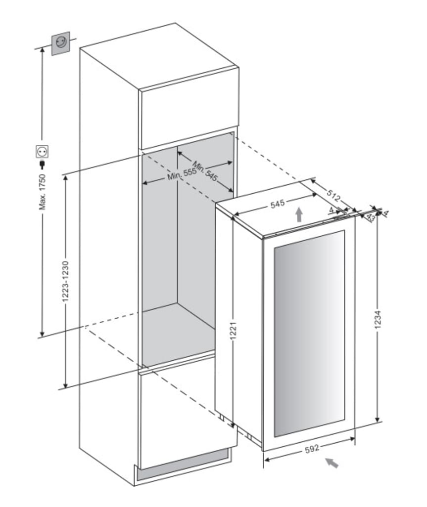 Integrated wine fridge - WineKeeper 70D Stainless 