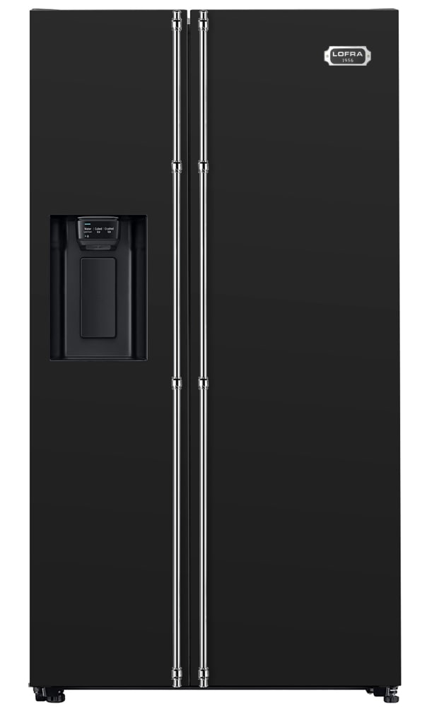 Lofra - Dolce Vita Refrigerator (Black/Chrome) (B: 91,2 x H: 178 x D: 71,6 cm) - V3