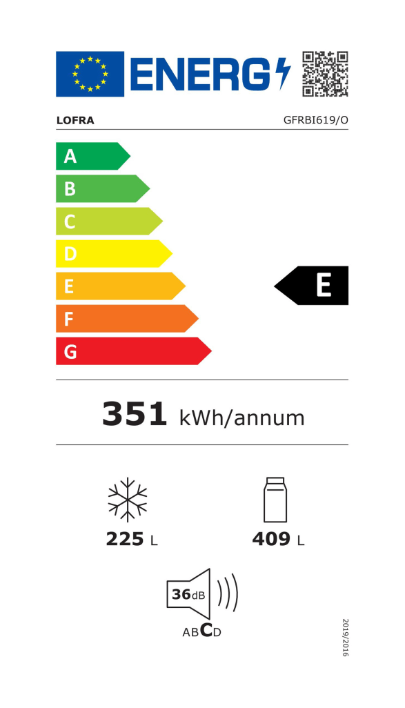 Dolce Vita Kylskåp (Svart/Mässing) - 90 cm