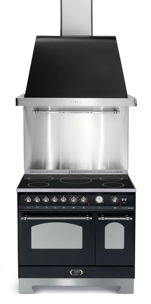 Cooker package Black/Chrome - Dolce Vita 90 cm induction (cooker + extraction hood + splashback)