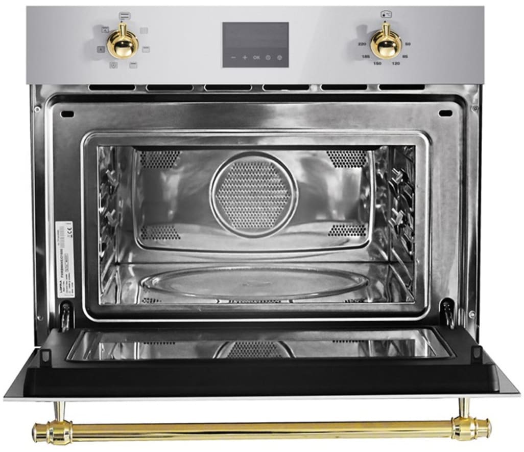 Dolce Vita 60 cm Four/Micro-ondes combiné (Noir/Laiton) 