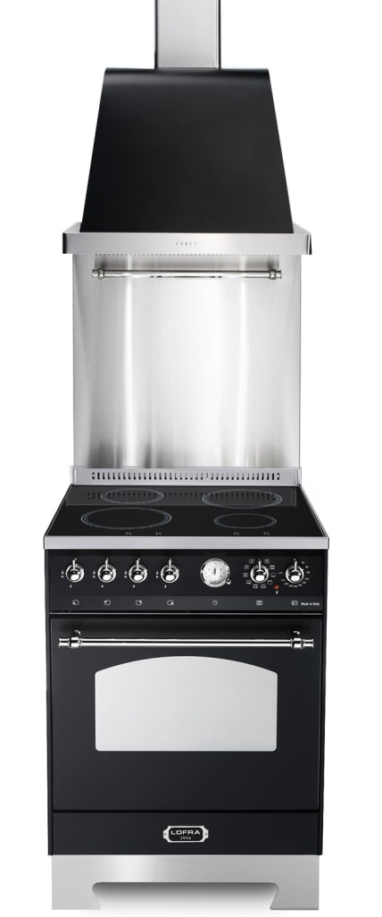 Cooker package Black/Chrome – Dolce vita 60 cm Induction (cooker + extractor hood + splashback)