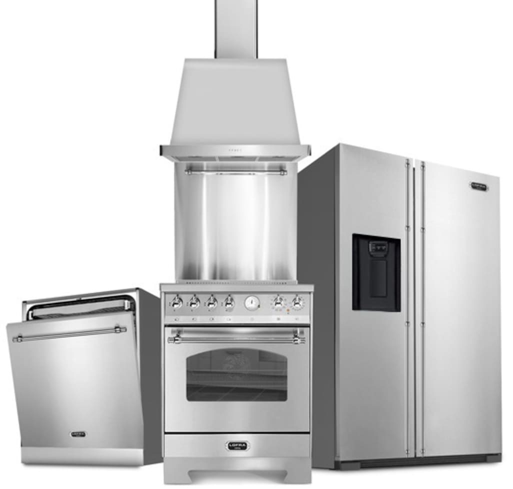 Kitchen Package Lofra Dolce Vita 60 cm (Cooker + Dishwasher + Refrigerator + Extractor hood + Splashback) Induction