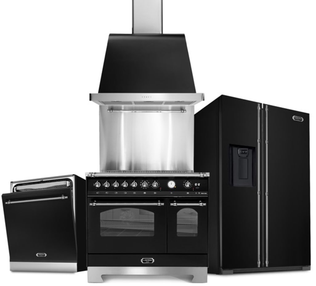 Kitchen Package - Lofra Dolce Vita 90 cm (Cooker + Dishwasher + Refrigerator + Extractor hood + Splashback) Induction