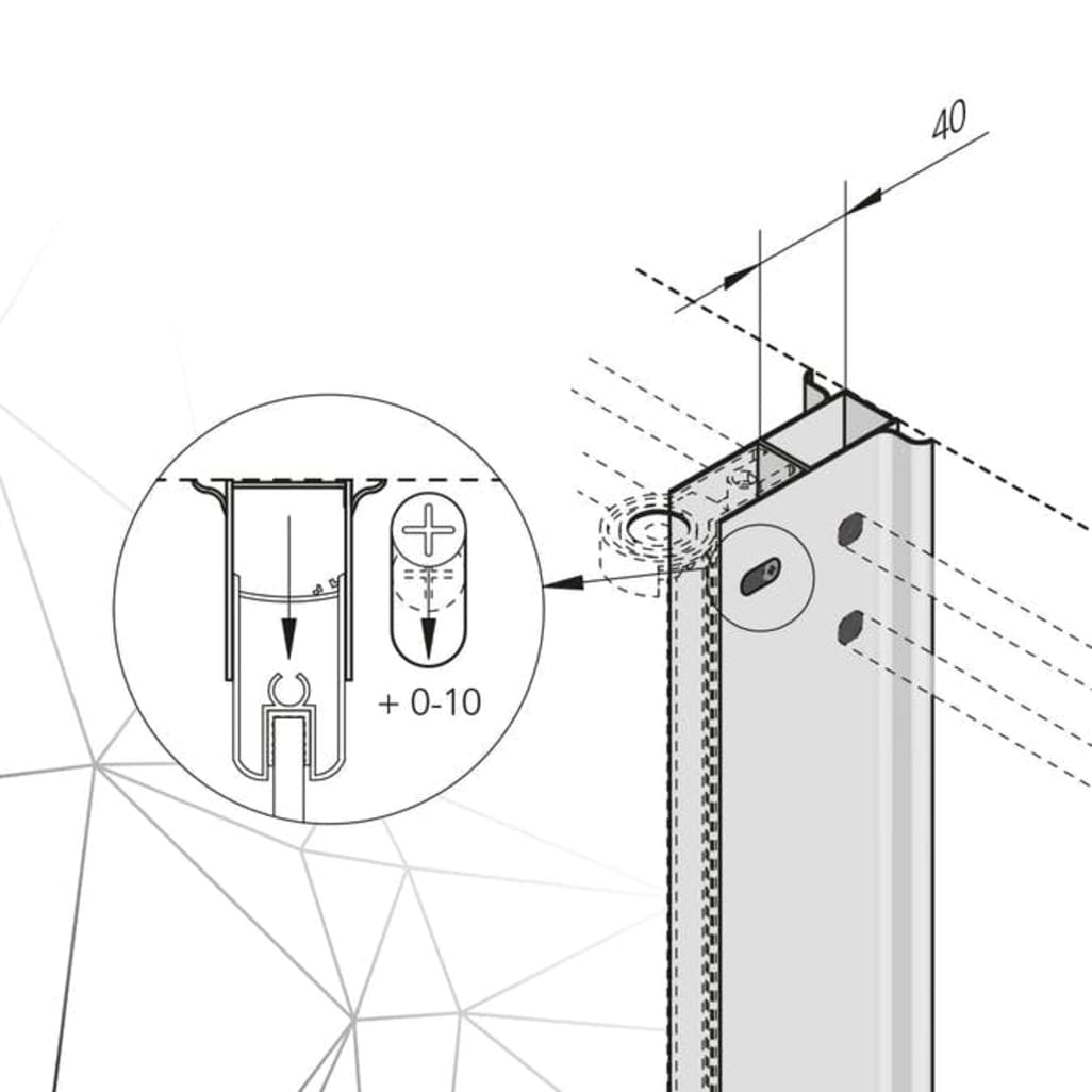 Erweiterungsprofil Mångsidig / Schwarz Aluminium