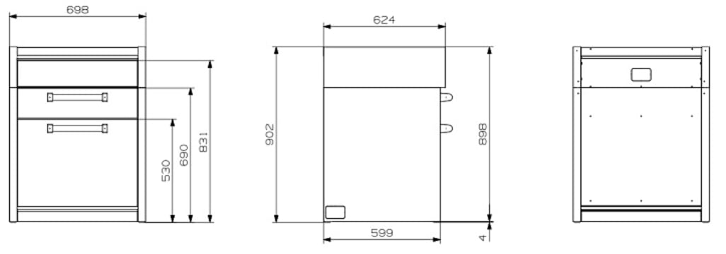 Modular system - Schrankmodul 70 cm