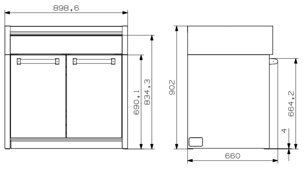 Modular system - Modul med oppvaskbenk 90 cm