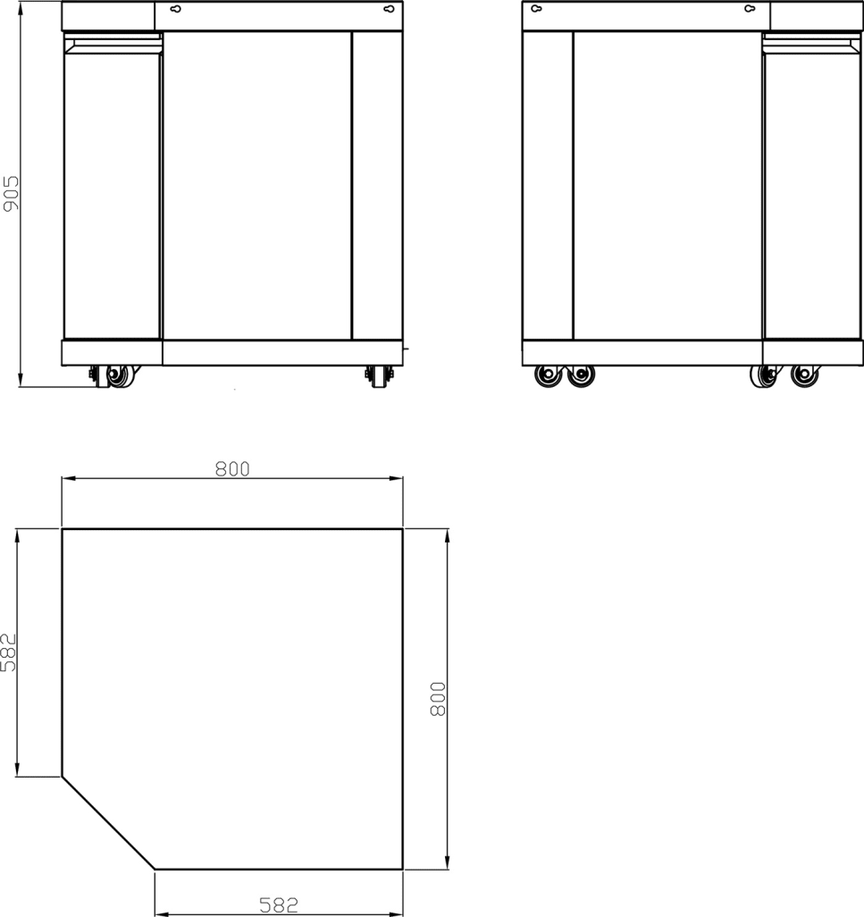 Stainless Collection - Corner module 90° - Large