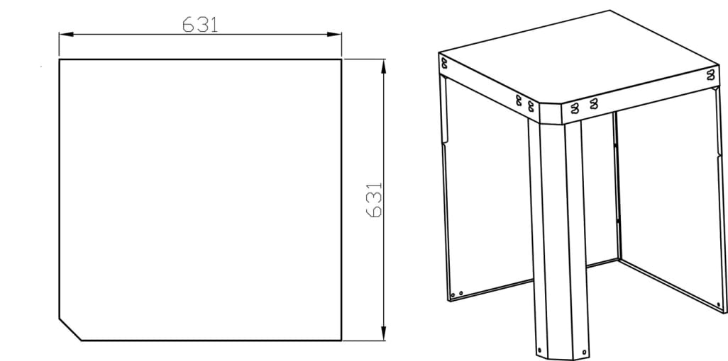 Black Collection - Eckmodul 90°