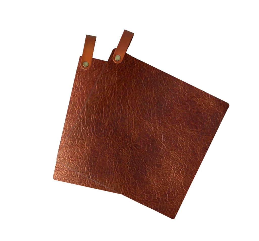 Pannenlappen 2-pack - leer (Cognac/bruin)