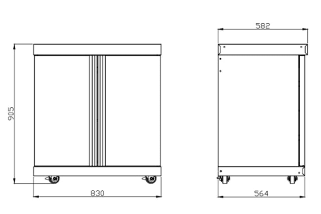 Stainless Collection - Modul med opbevaringsskab