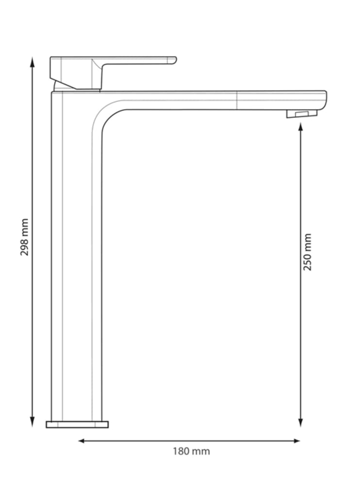 Waschtischarmatur Smooth Hoch Chrom