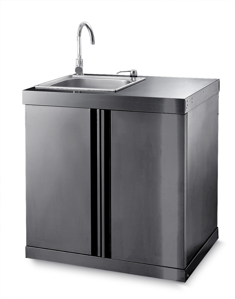 Black Collection Module with sink unit and storage