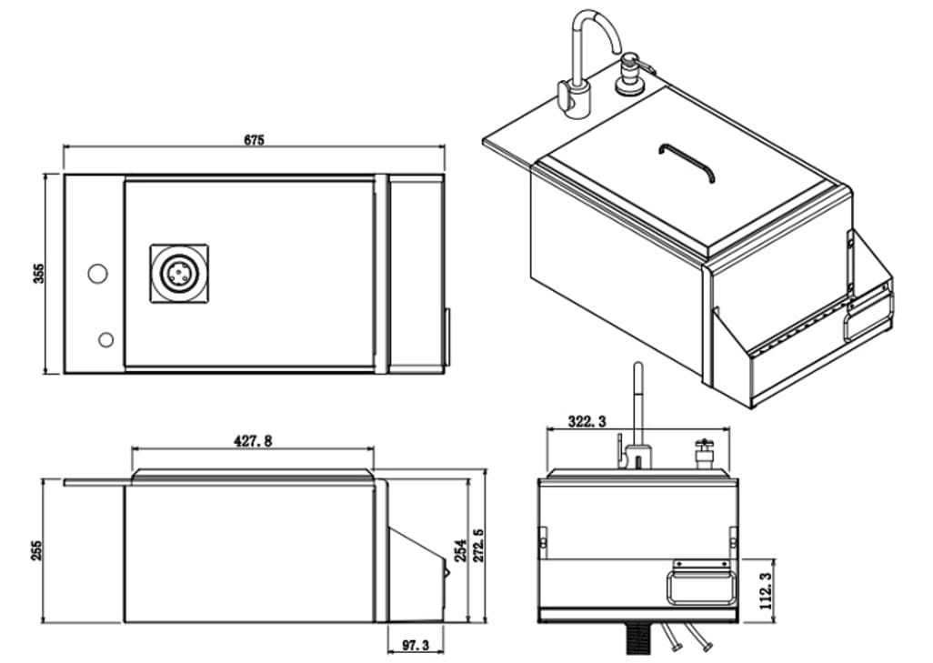 Built-in - Vandhane med cocktailstation til indbygning