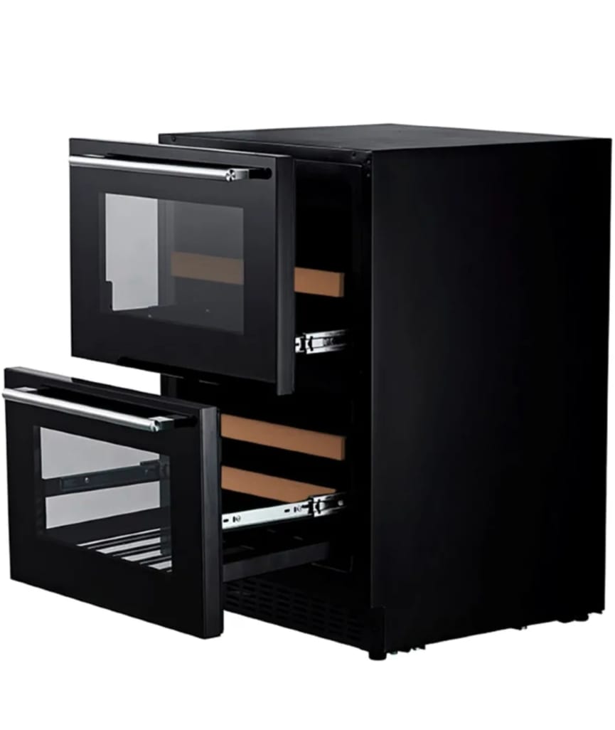 Built-in wine cooler - WineCave 60DD Fullglass Black 