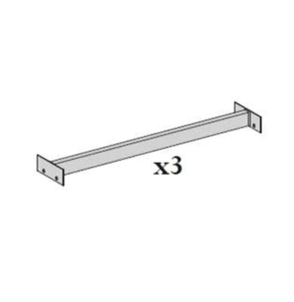 ModuloSteel - Tvärslå till hylla (52 cm), 3-pack