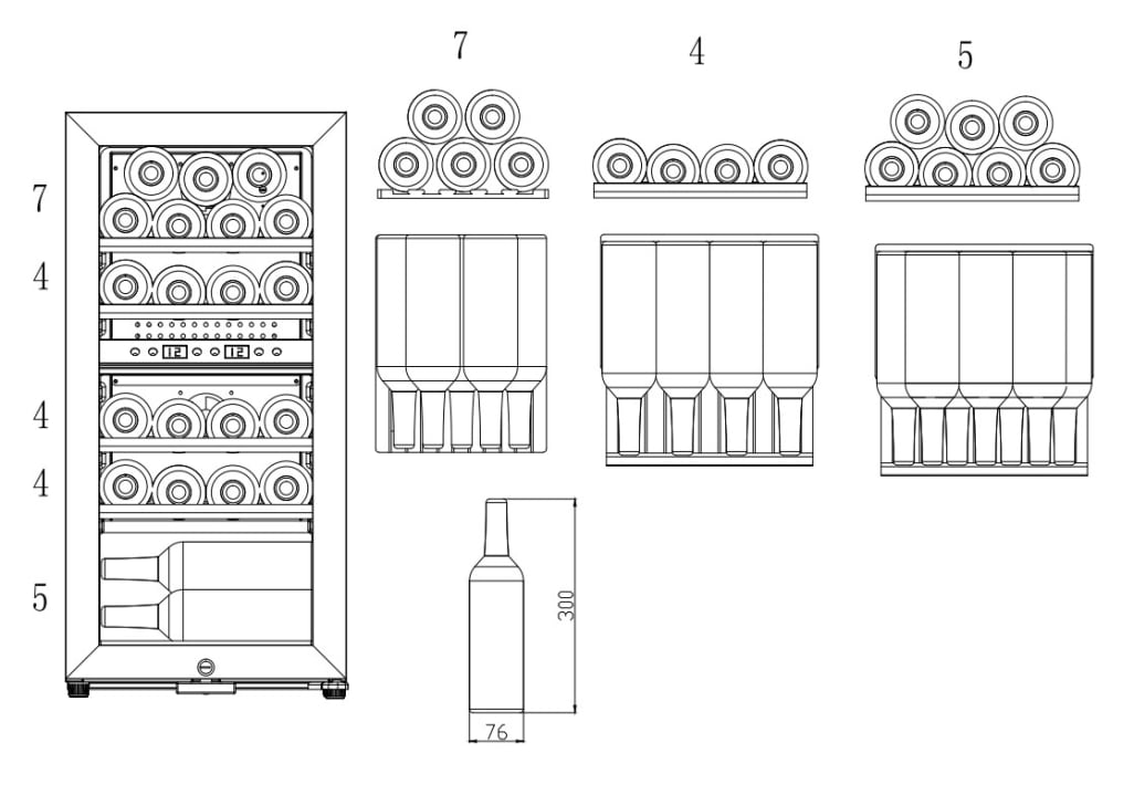 Freistehender Weinkühlschrank - WineExpert 24 Stainless 