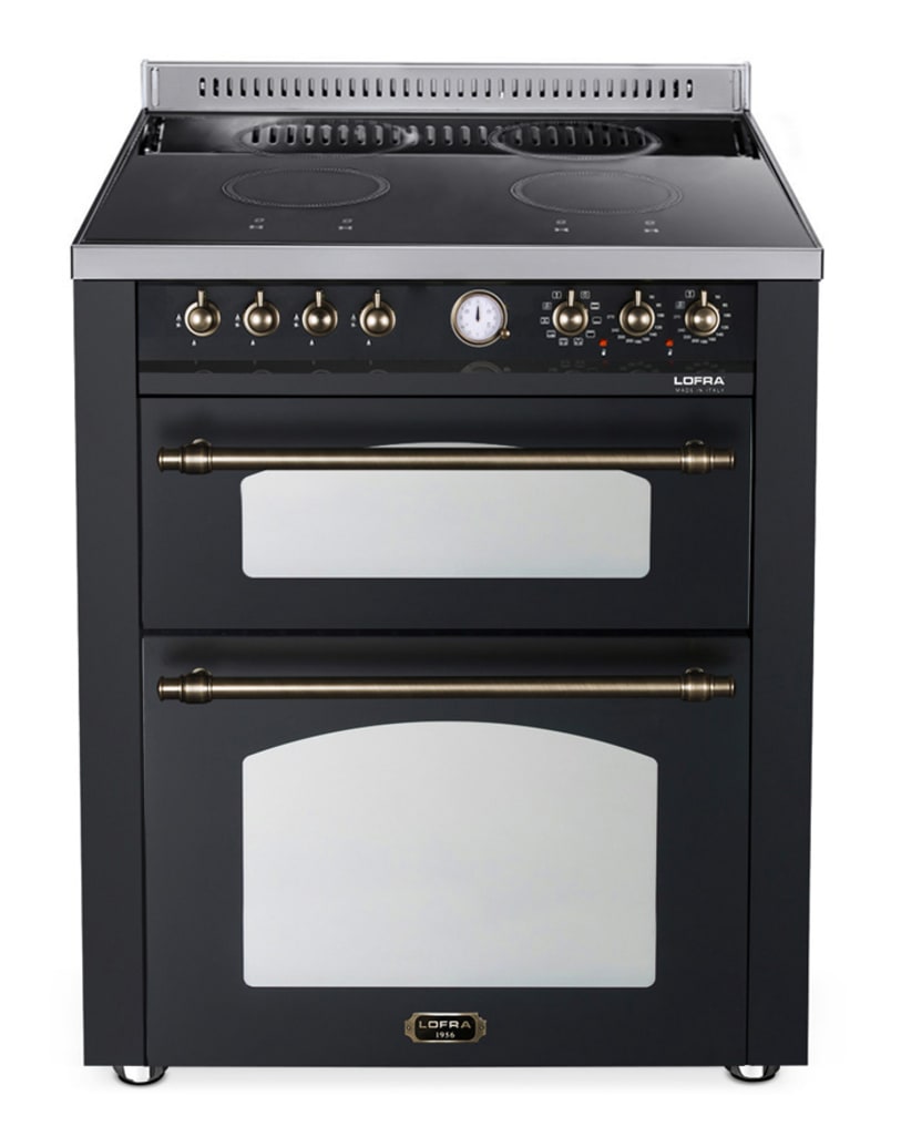 Dolce Vita - Induksjonskomfyr 70 cm (2 ovner) (Svart/Bronse) 