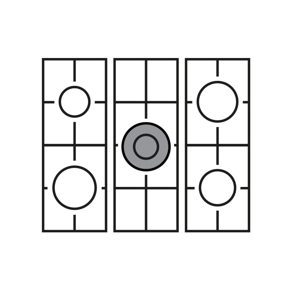 Dolce Vita - Gasherd 90 cm (2 Backöfen) (Bordeauxrot/Messing)