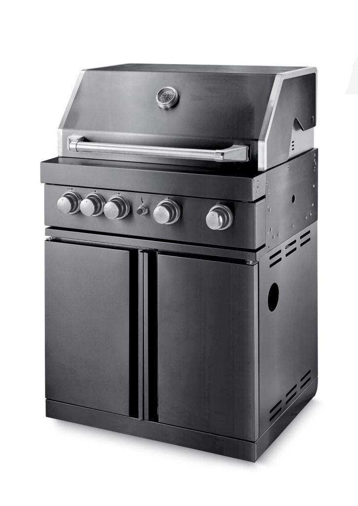 Black Collection - Vrijstaande gasbarbecue met 4 efficiënte branders en infraroodwarmte