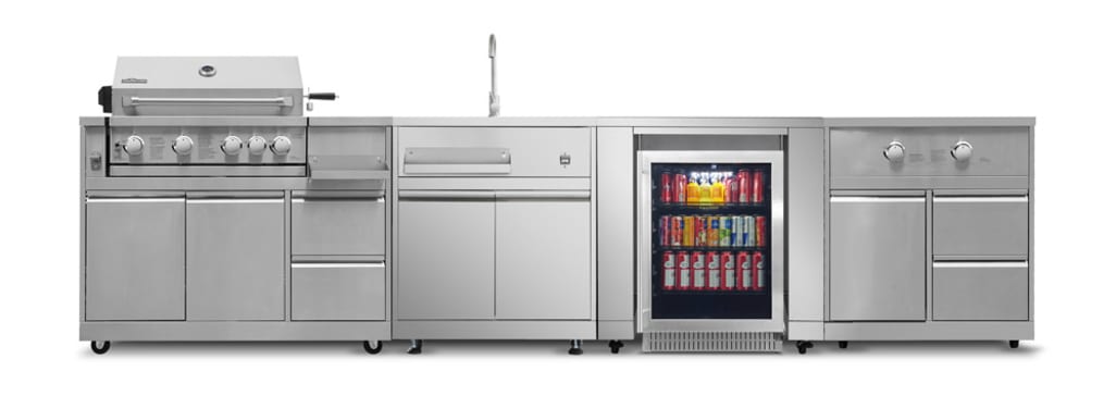 Inox Range - Module with side burner