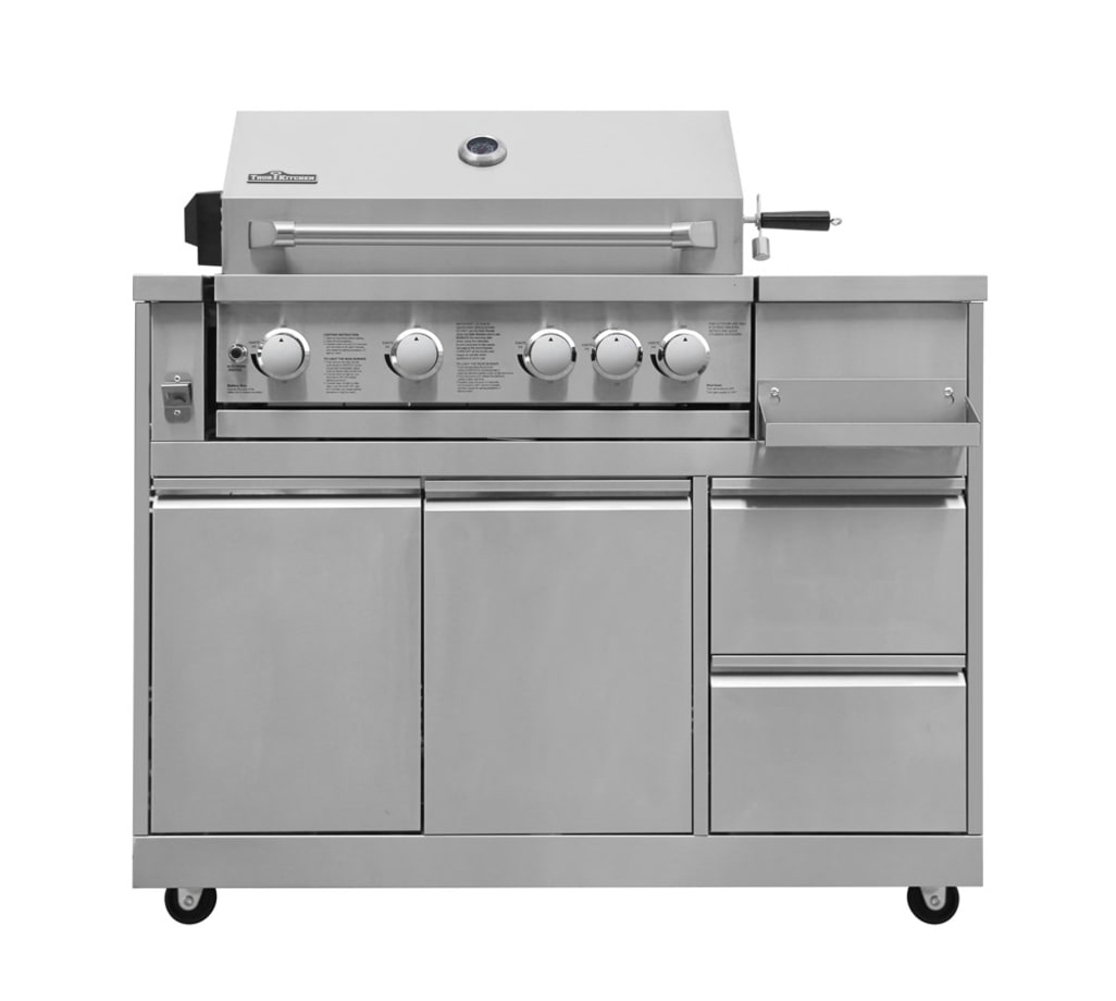 Inox Range - Free-standing gas grill with 4 burners and infrared system