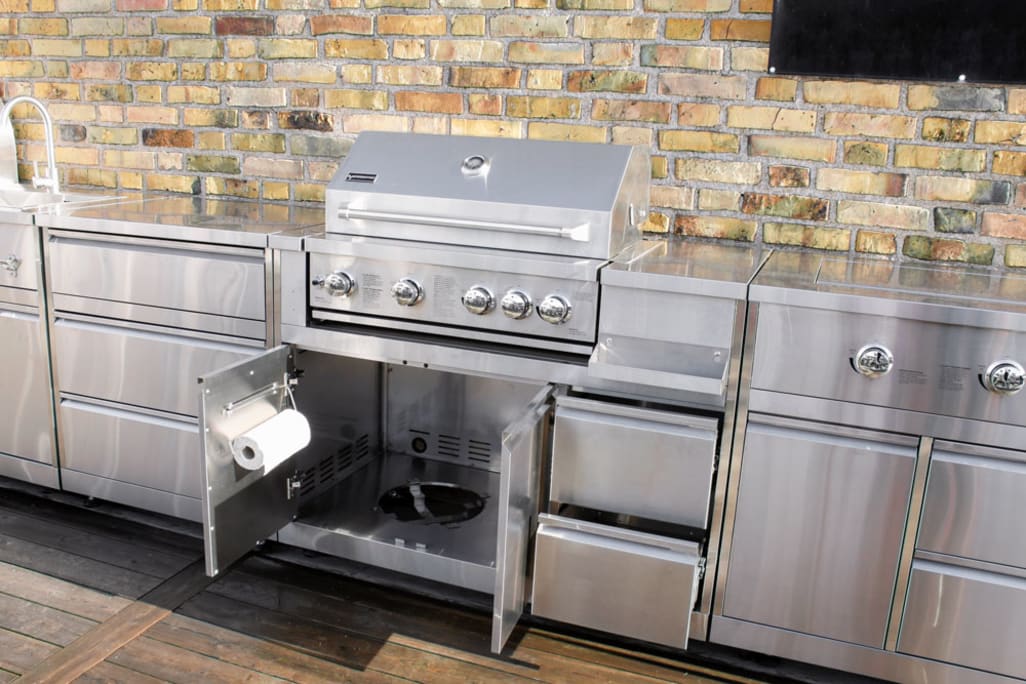 Inox Range - Module met gasbarbecue 