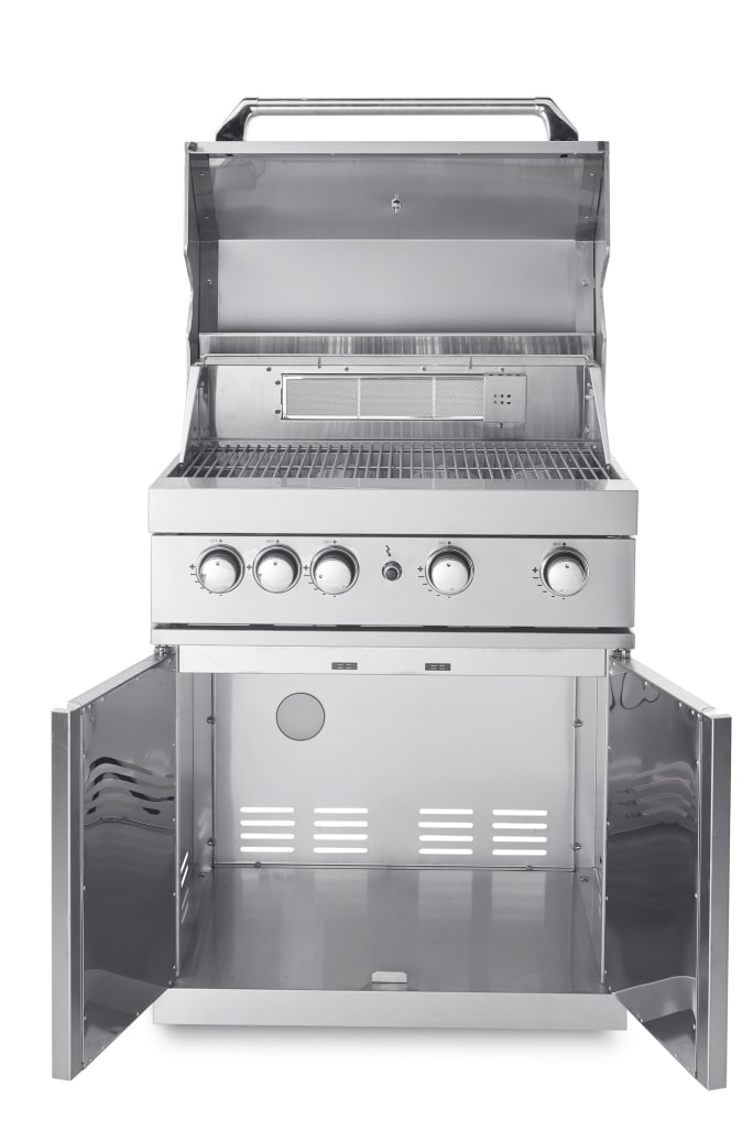 Stainless Collection - Barbecue à gaz indépendant avec 4 puissants brûleurs et diffuseur infrarouge