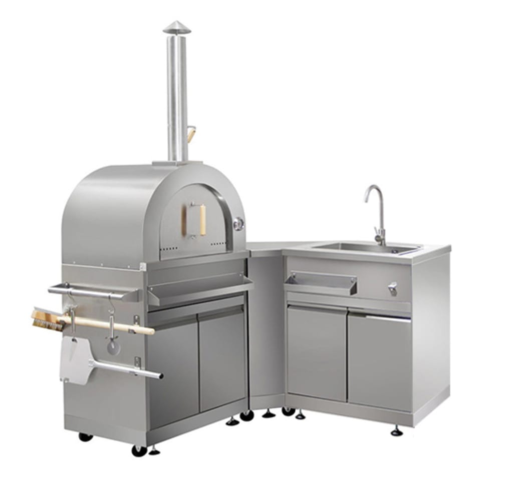 Myoutdoorkitchen - Inox Range - 304SS Stainless - Pizza Oven with Cabinet