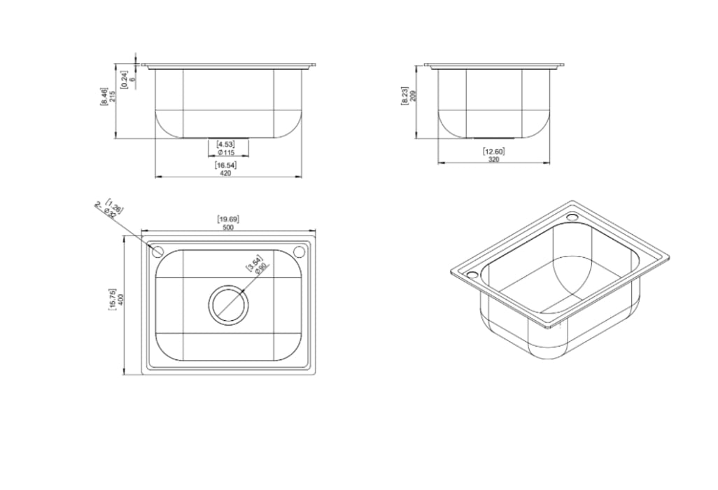 Myoutdoorkitchen - Built-in - Einbau-Spüle