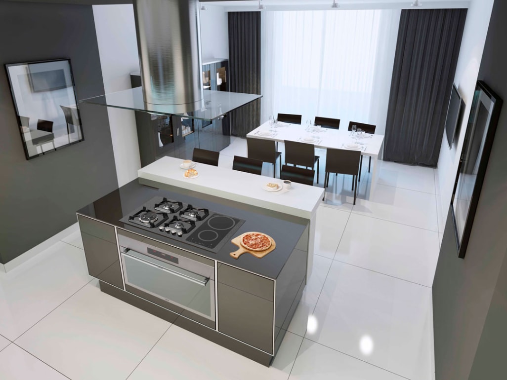 Lofra - Professional Built-in Hob 90 cm Nettuno Model : HLNM9G2I (Black)