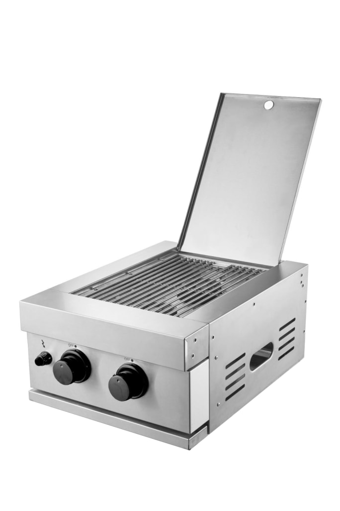 Built-in - side burner with double plates
