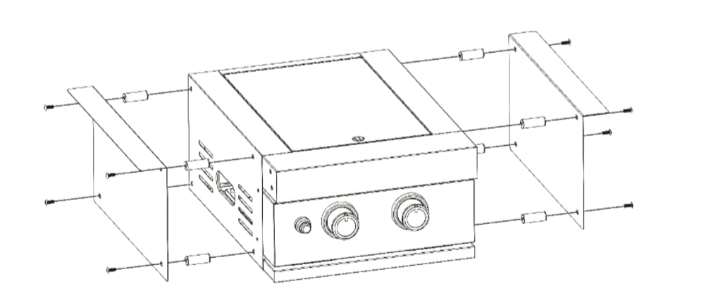 Built-in - Brûleur d’appoint à encastrer avec deux plaques