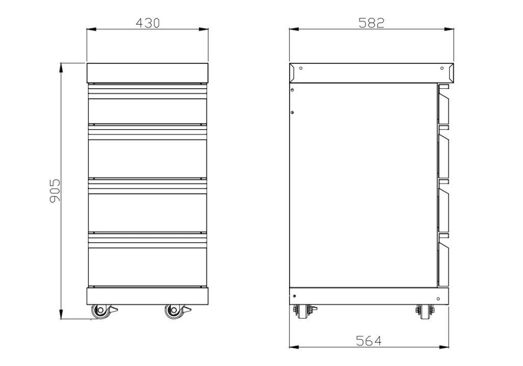 Stainless Collection - Module à tiroirs 