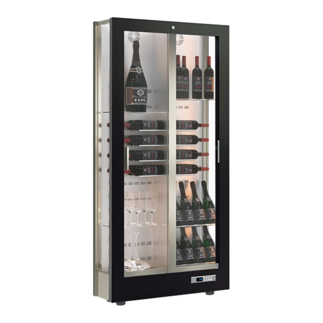 Freistehender Weinkühlschrank - Teca H14 Black